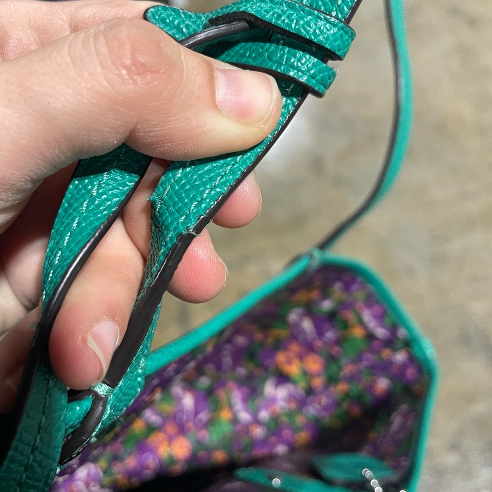 Coach Floral City Tote Bag - Green and Purple- reversible - Picture 8 of 9